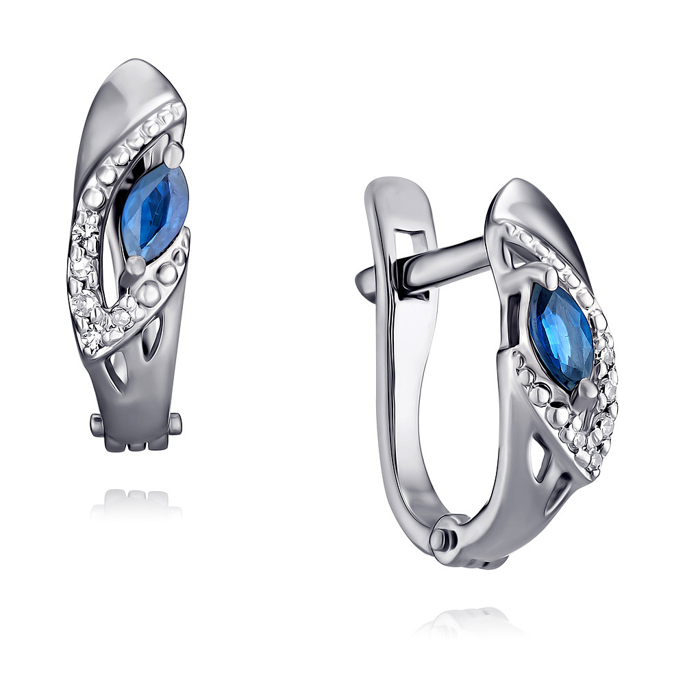 

Серьги из белого золота с сапфиром/бриллиантом ADAMAS 2456955/01-А511Д-432, 2456955/01-А511Д-432
