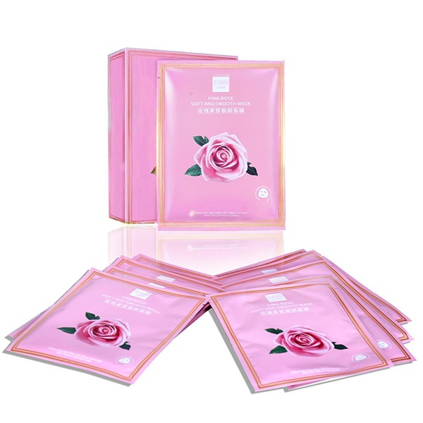 Увлажняющая маска для лицас экстрактом розы Senana Pink Rose Mask 5 шт.по 30 г