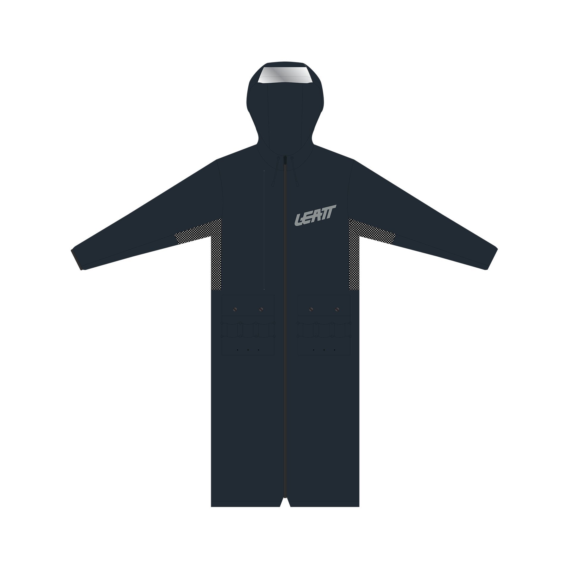 

Плащ дождевик Leatt Coat MudCoat Black OS 2024, Синий, Плащ Coat Mud