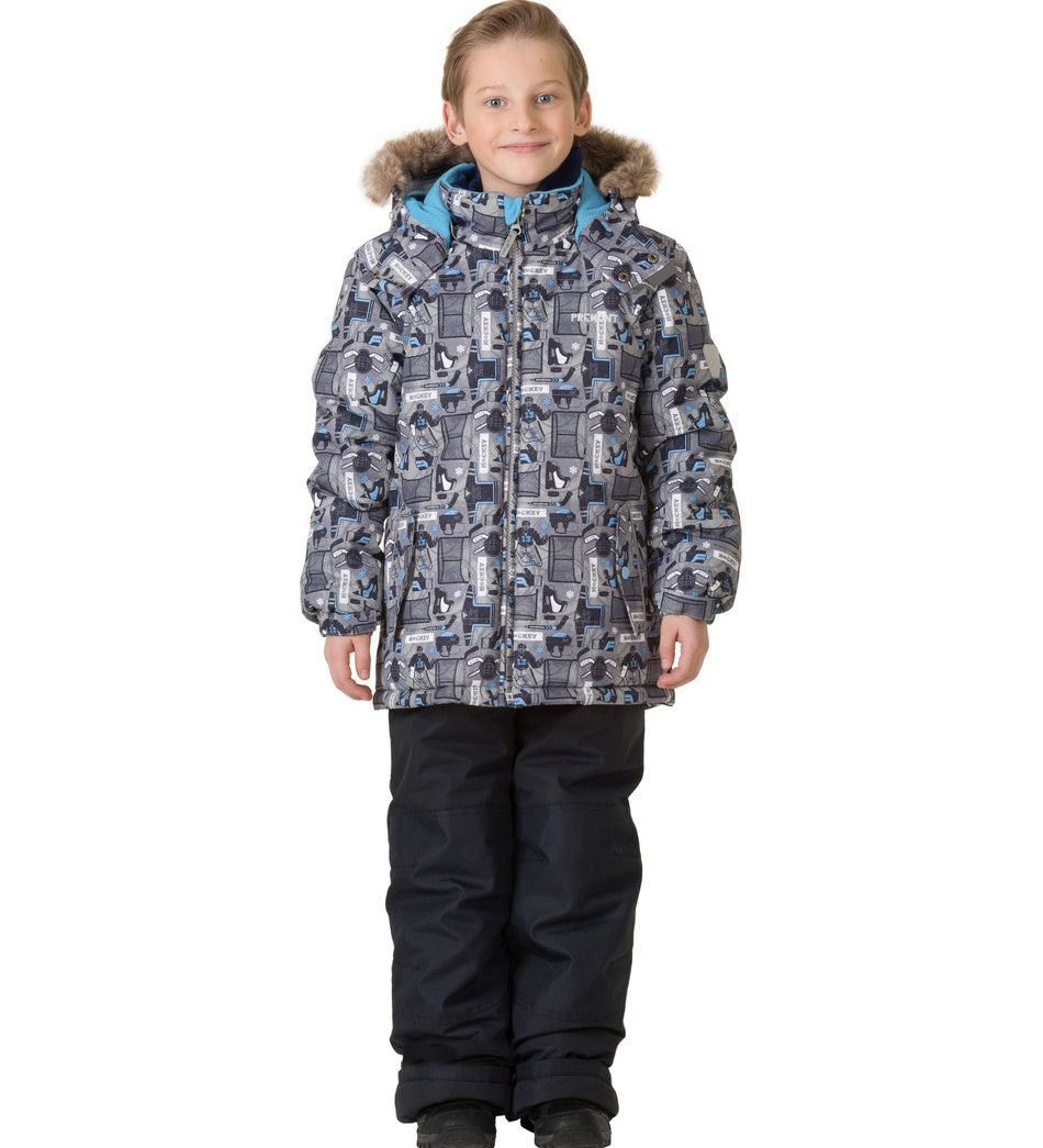 фото Комплект куртка + полукомбинезон для мальчиков premont цв. серый р-р. 100