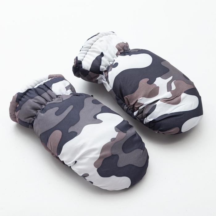 

Варежки зимние детские MINAKU Хаки, цв.черный, р-р 15-16 (17x7 см), 374386