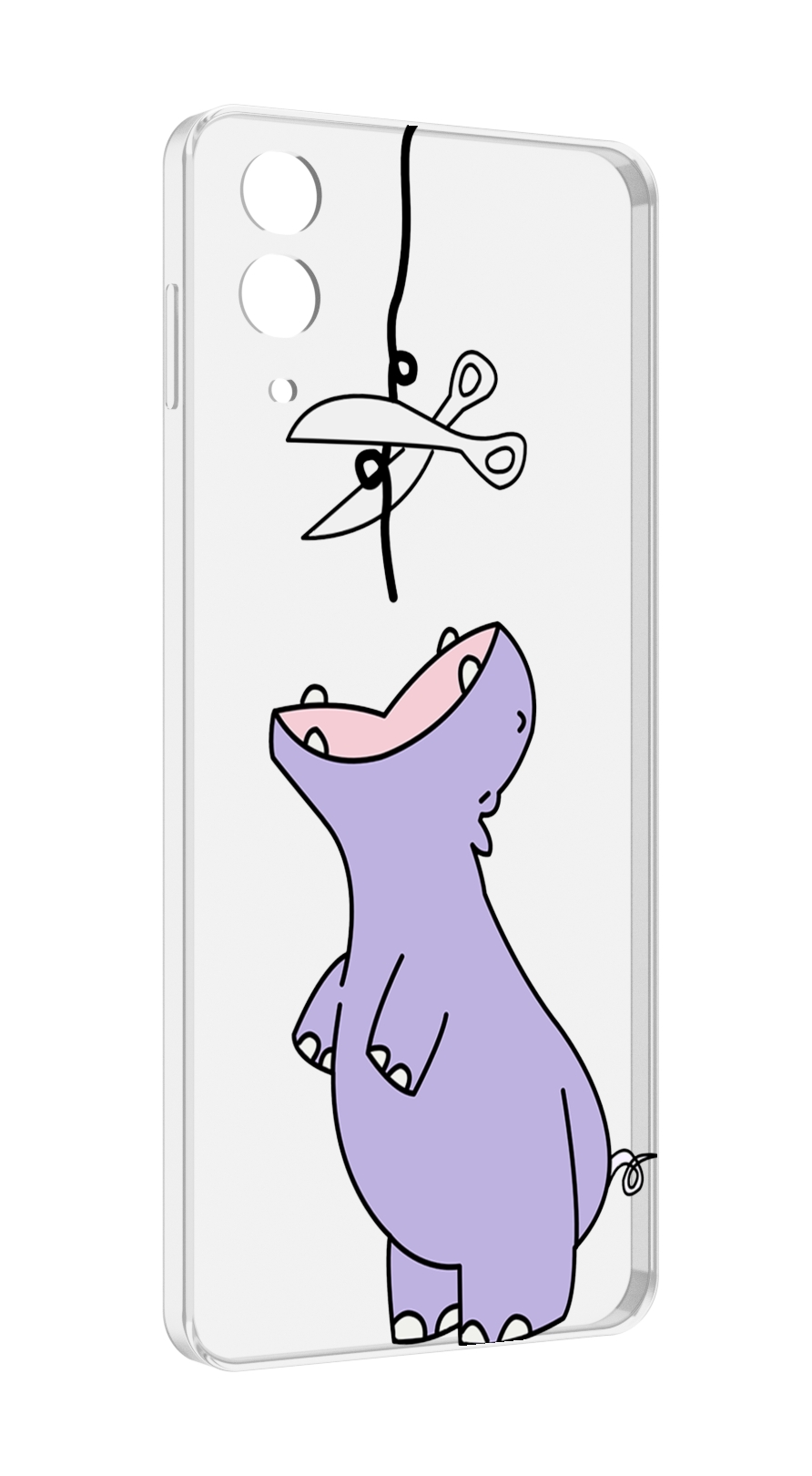 

Чехол MyPads динозаврик-фиолетовый для Samsung Galaxy Z Flip 4 (SM-F721), Прозрачный, Tocco