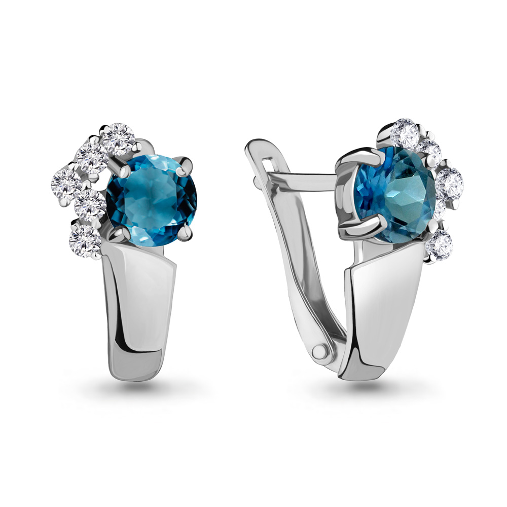 

Серьги из серебра ЯХОНТ Золотой 157357, топаз/фианит, 157357