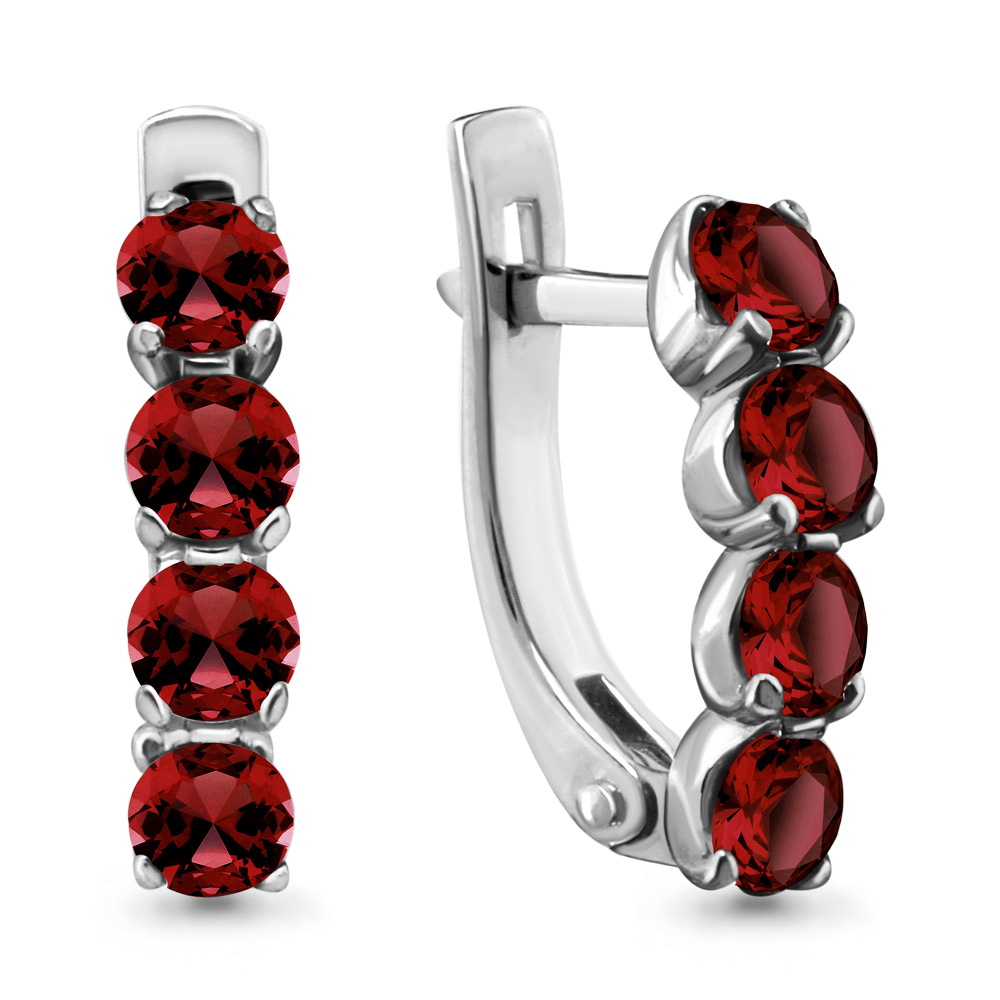 

Серьги из серебра ЯХОНТ Золотой 186134, гранат, 186134