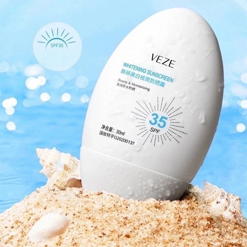 Солнцезащитный отбеливающий крем VEZE Whitening Sunscreen SPF35 PA+++ 30 мл