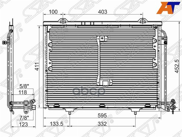 

Радиатор Кондиционера Mercedes C-Class W202 93-00 Sat арт. ST-MD06-394-0