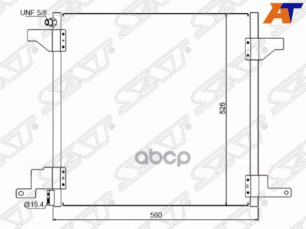 

SAT ST-MB05-394-A0 Радиатор кондиционера MERCEDES M-CLASS W163 2.3/3.2/4.3 98-04 1шт