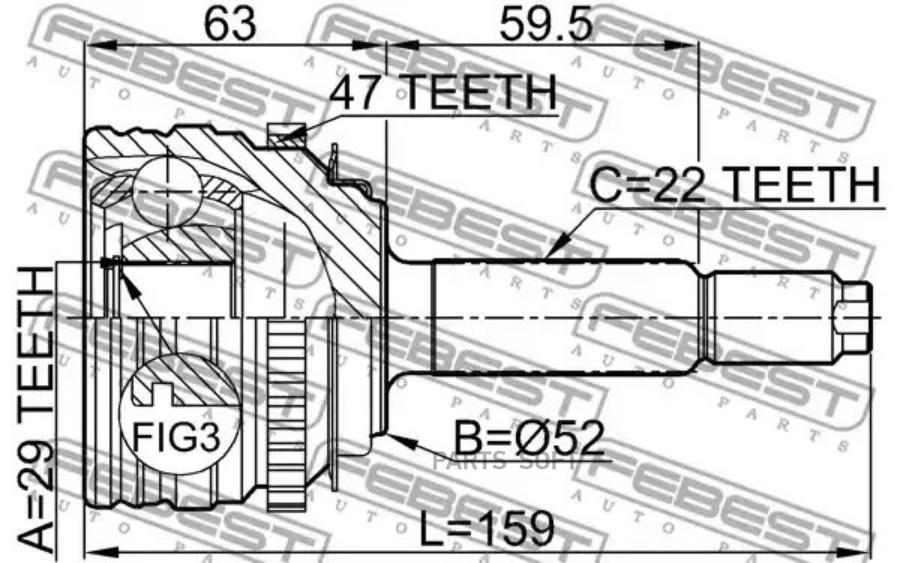 

FEBEST Шрус FEBEST 1110-006A47