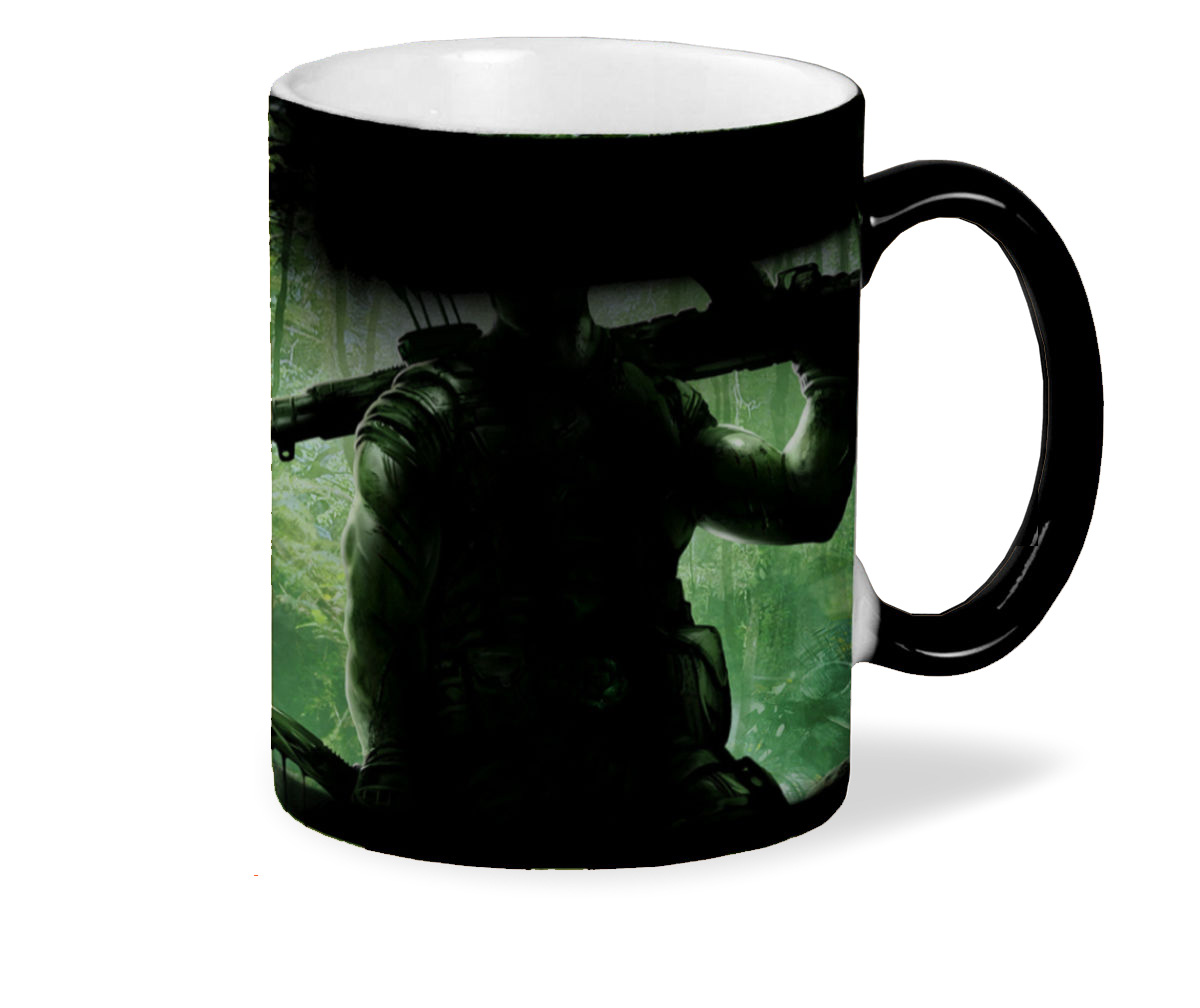 

Кружка хамелеон черный CoolPodarok Turok Солдат Джунгли
