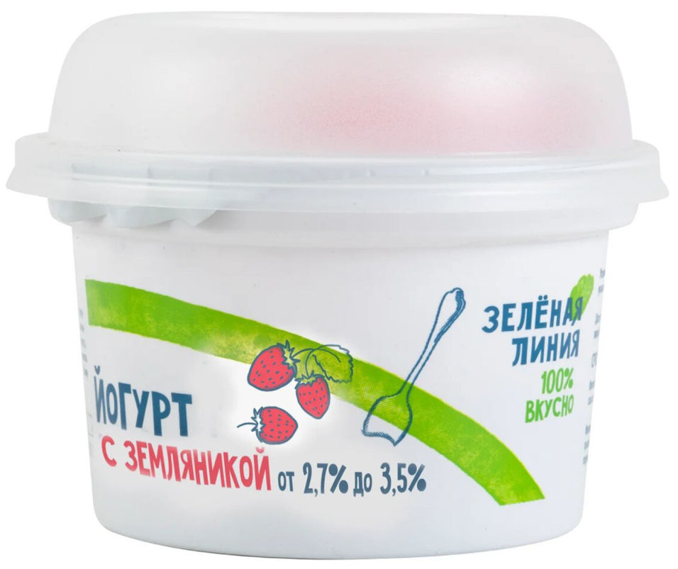

Йогурт Зеленая линия с земляникой 2.7-3.5% 200г