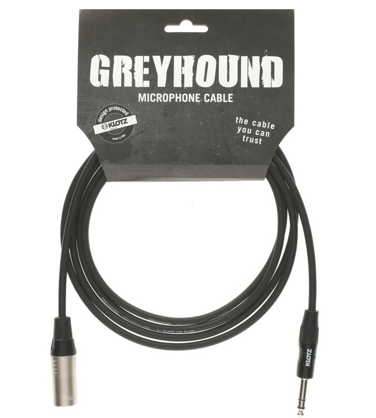 фото Grg1mp03.0 greyhound кабель микрофонный xlrm-6.35мм, 3м, klotz