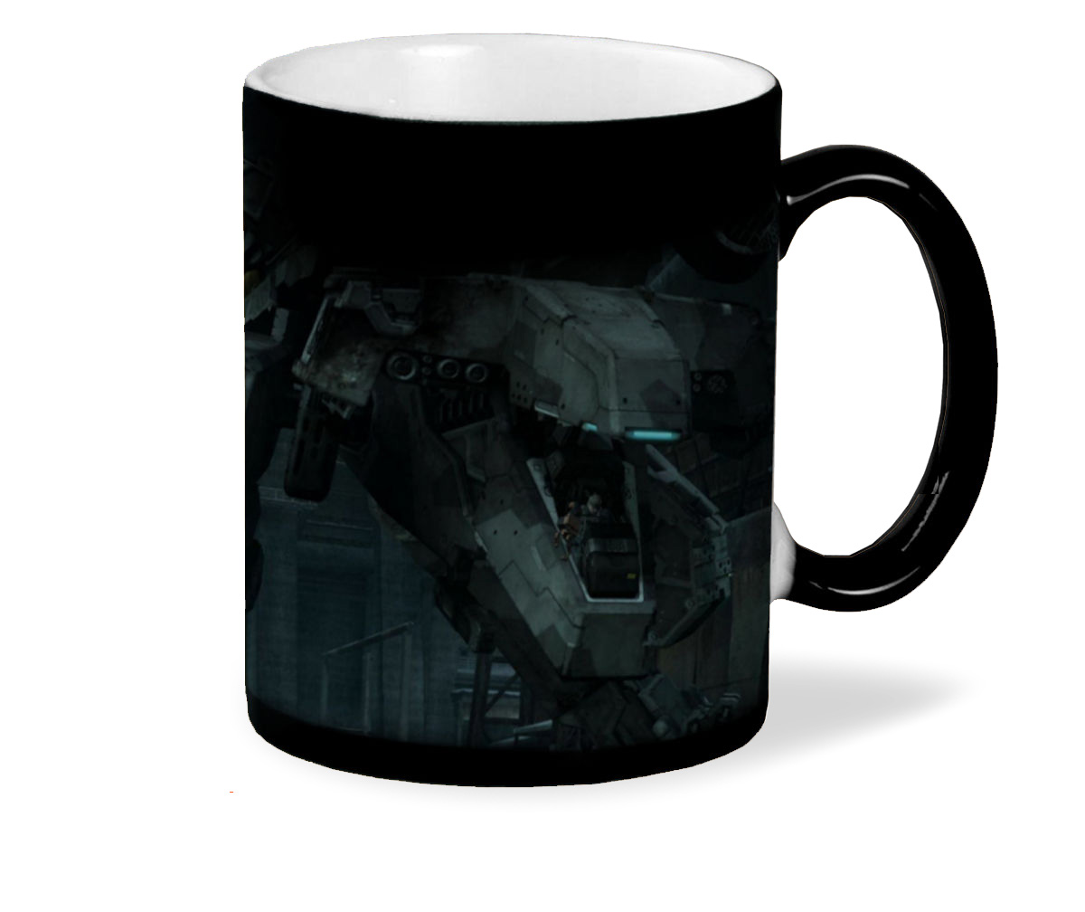 

Кружка хамелеон черный CoolPodarok Metal gear solid 4 guns of the patriots Робот