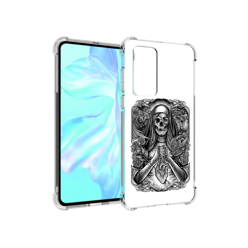 

Чехол MyPads Tocco для Huawei P40 скелет с сердцем, Прозрачный, Tocco