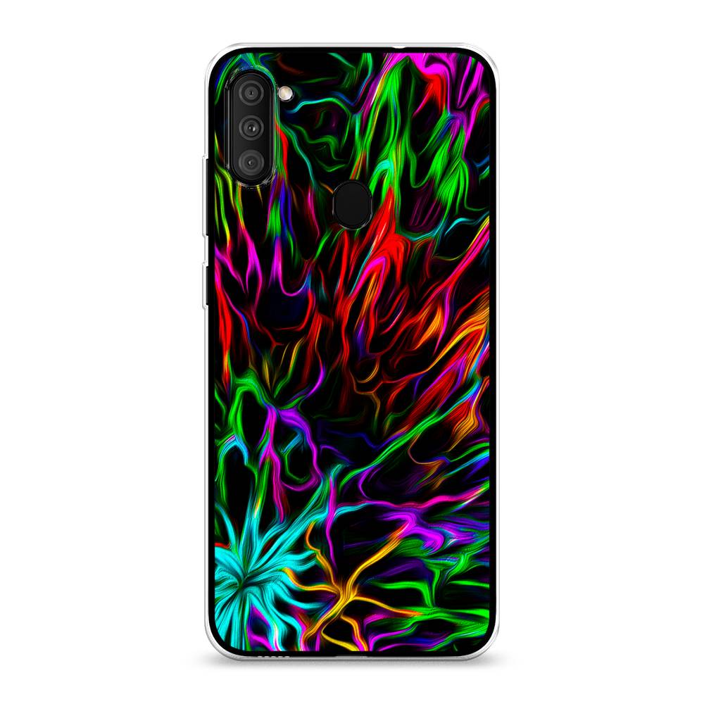 

Чехол на Samsung Galaxy M11 "Разноцветные разводы", Голубой;зеленый;оранжевый, 2100650-3