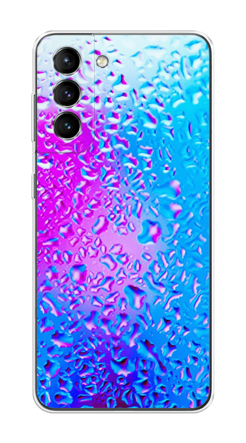 

Чехол на Samsung Galaxy S21 "Капли на стекле", Голубой;розовый, 2101850-3