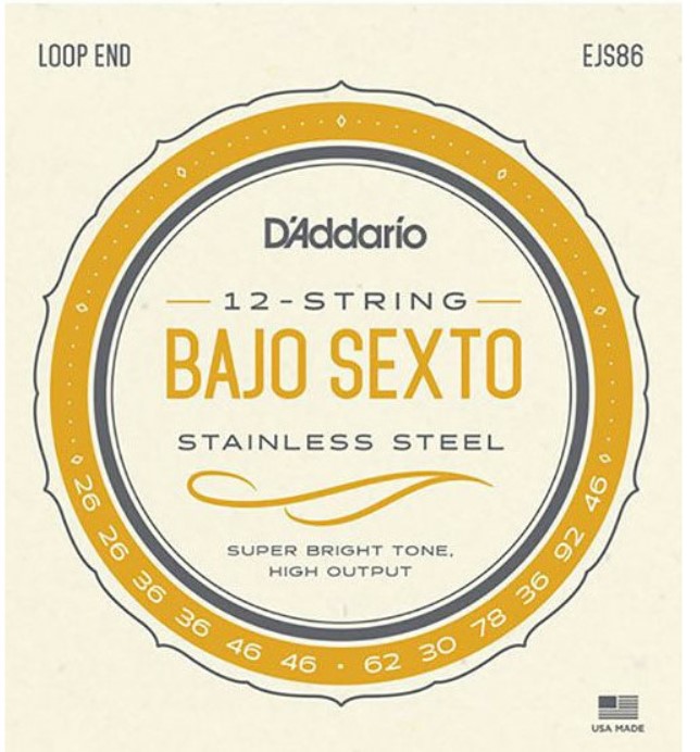 фото Струны для бахо сексто daddario ejs86 d'addario