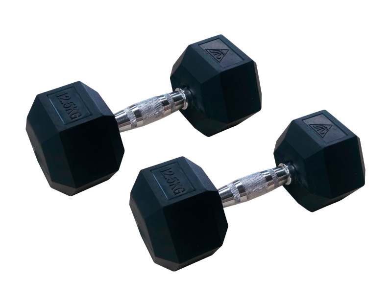 

Неразборные гантели обрезиненные DFC DB001 2 x 12,5 кг, черный, DB001