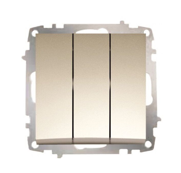 

Выключатель ЕL-BI Zena 609-011400-254 титаниум, Золотистый