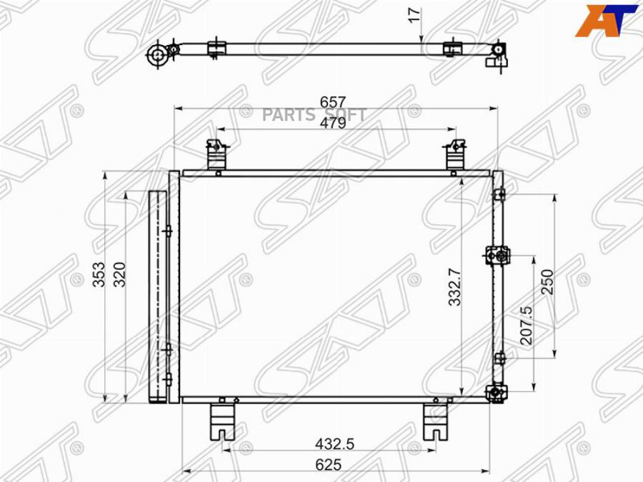 

SAT Радиатор кондиционера LEXUS IS250/350 06-07