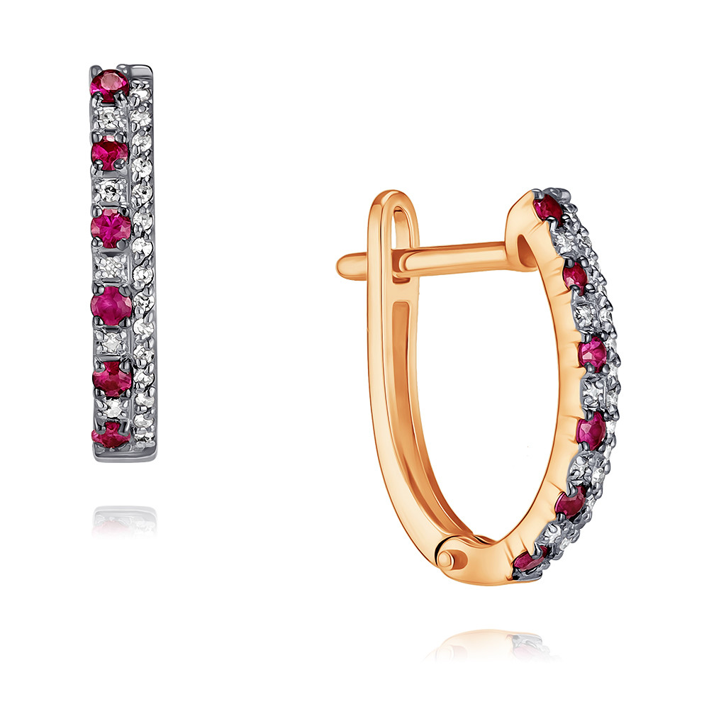 

Серьги из золота ADAMAS 24038700/01-А50ДЧ-431, бриллиант/рубин, 24038700/01-А50ДЧ-431
