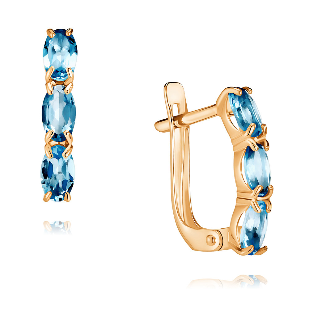 

Серьги из красного золота с топазом ADAMAS 24039773/01-А50-659, 24039773/01-А50-659