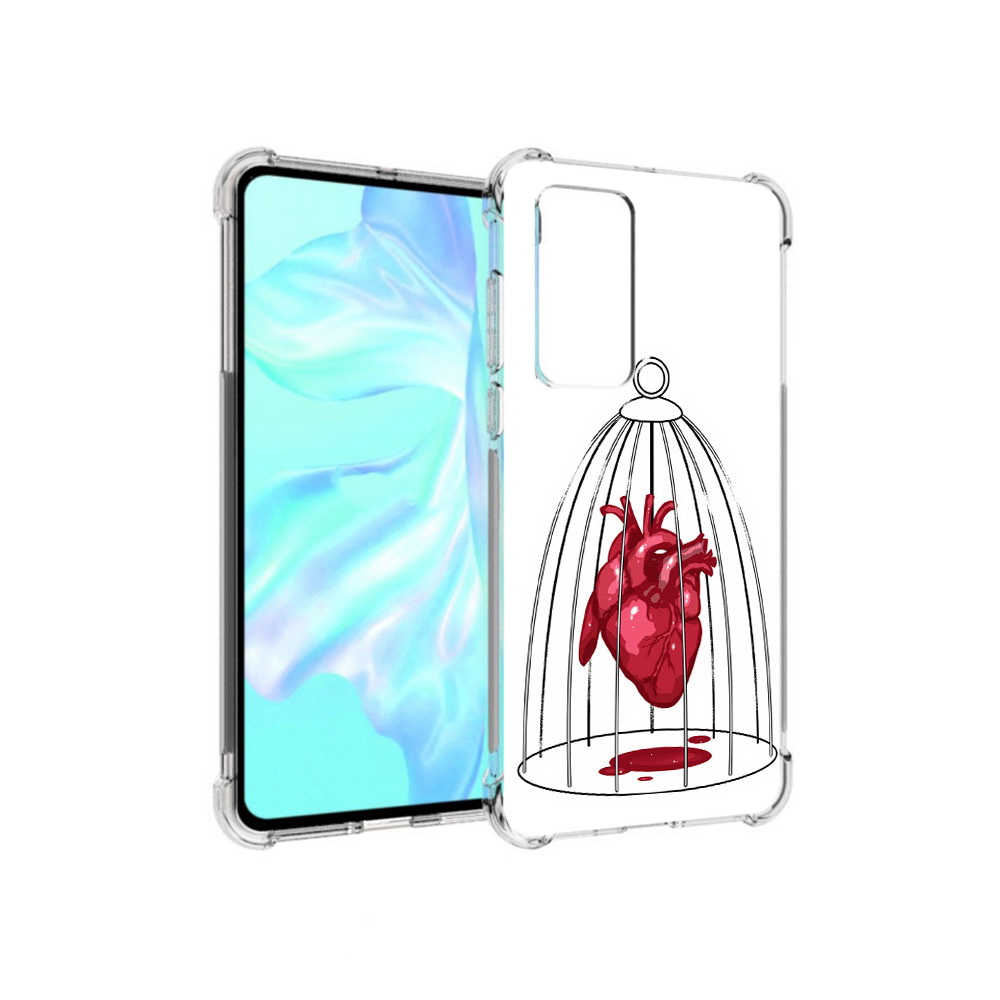 

Чехол MyPads Tocco для Huawei P40 сердце в клетке, Прозрачный, Tocco