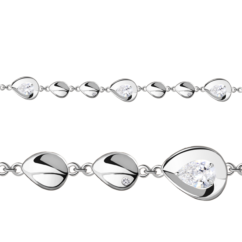 

Браслет из серебра с фианитом Aquamarine Aquamarine 74501А_925_р р. 20, 74501А_925_р