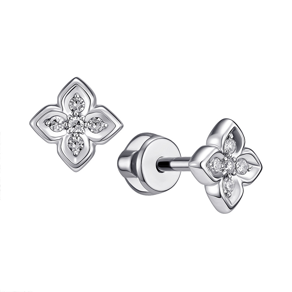 

Серьги из белого золота с бриллиантом ADAMAS 21039770/01-А51Д-41, 21039770/01-А51Д-41