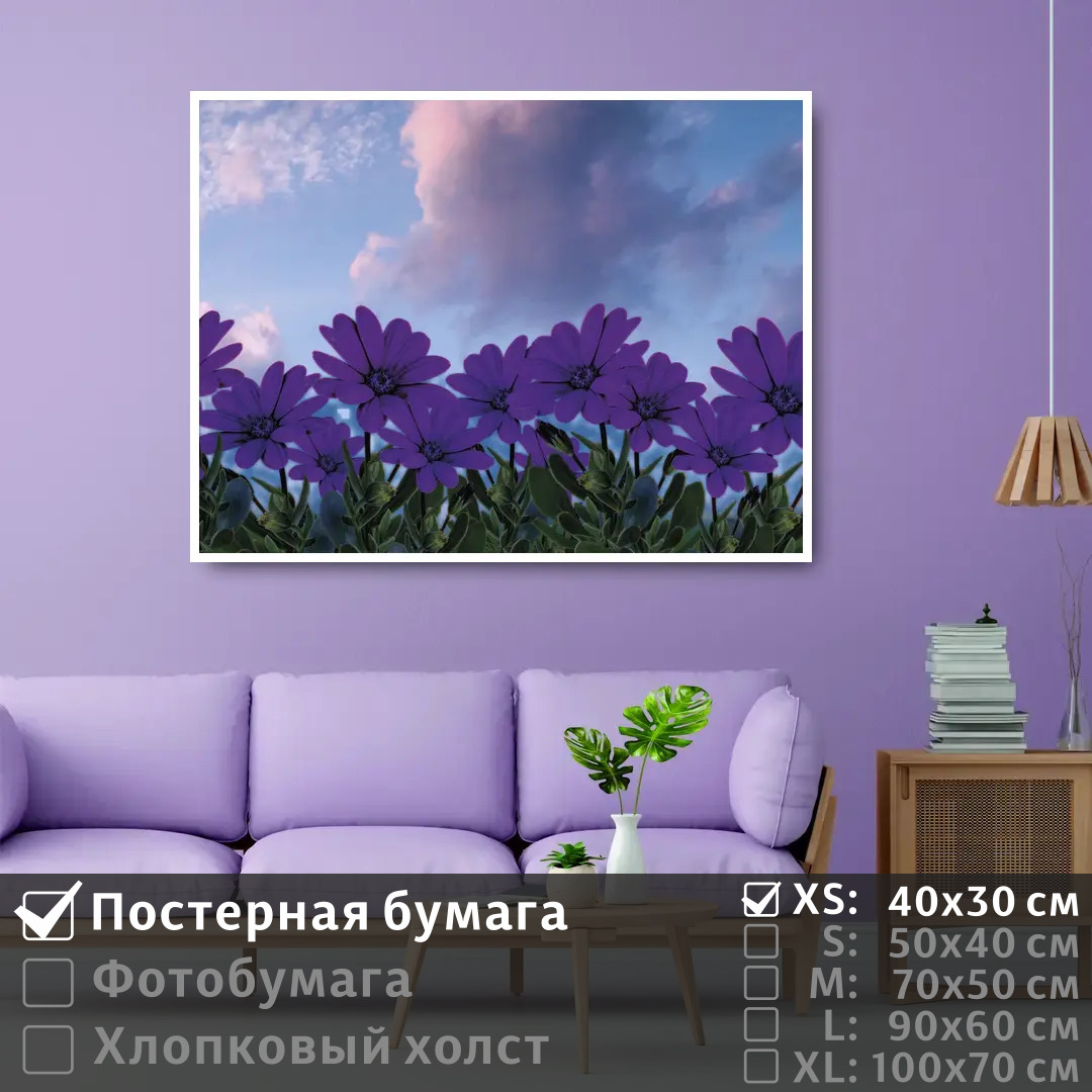

Постер на стену ПолиЦентр Фиолетовые полевые цветы 40х30 см, ФиолетовыеПолевыеЦветы