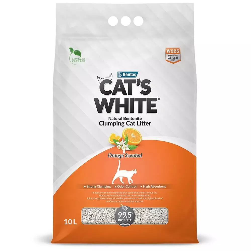 

Комкующийся наполнитель Cat's White Orange, апельсин, 10 л