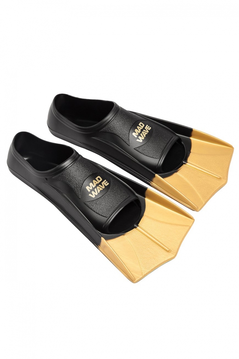 

Короткие тренировочные ласты Mad Wave Fins Training золотые - 35-36