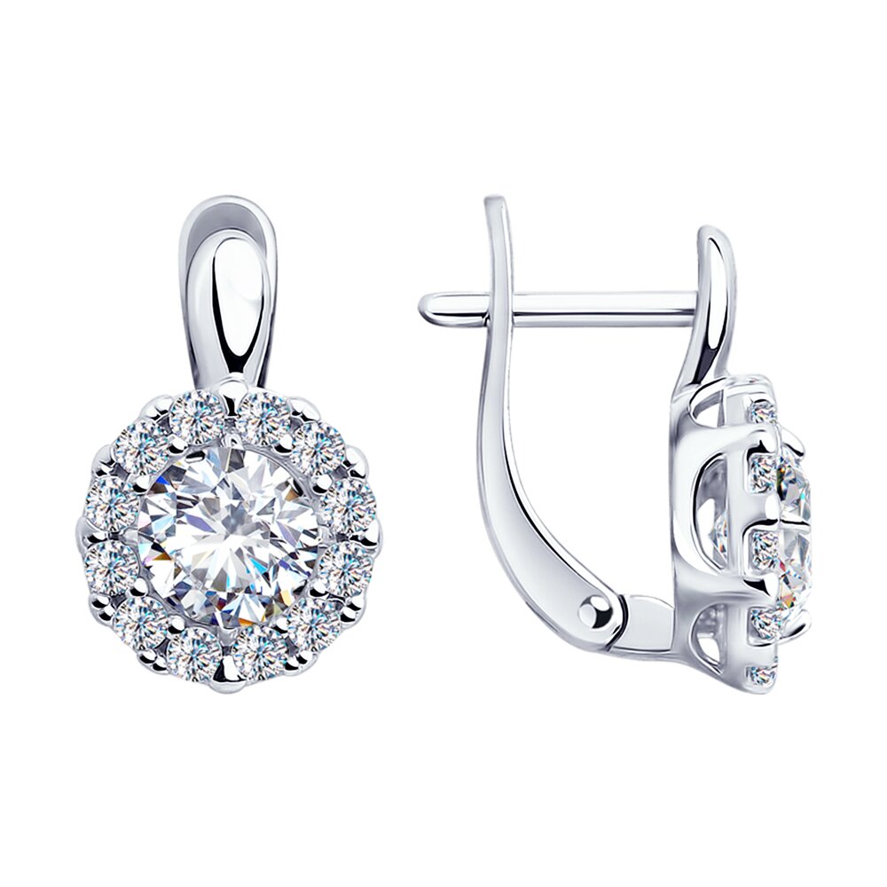 

Серьги из серебра ЯХОНТ Золотой 2705108, фианит, 2705108