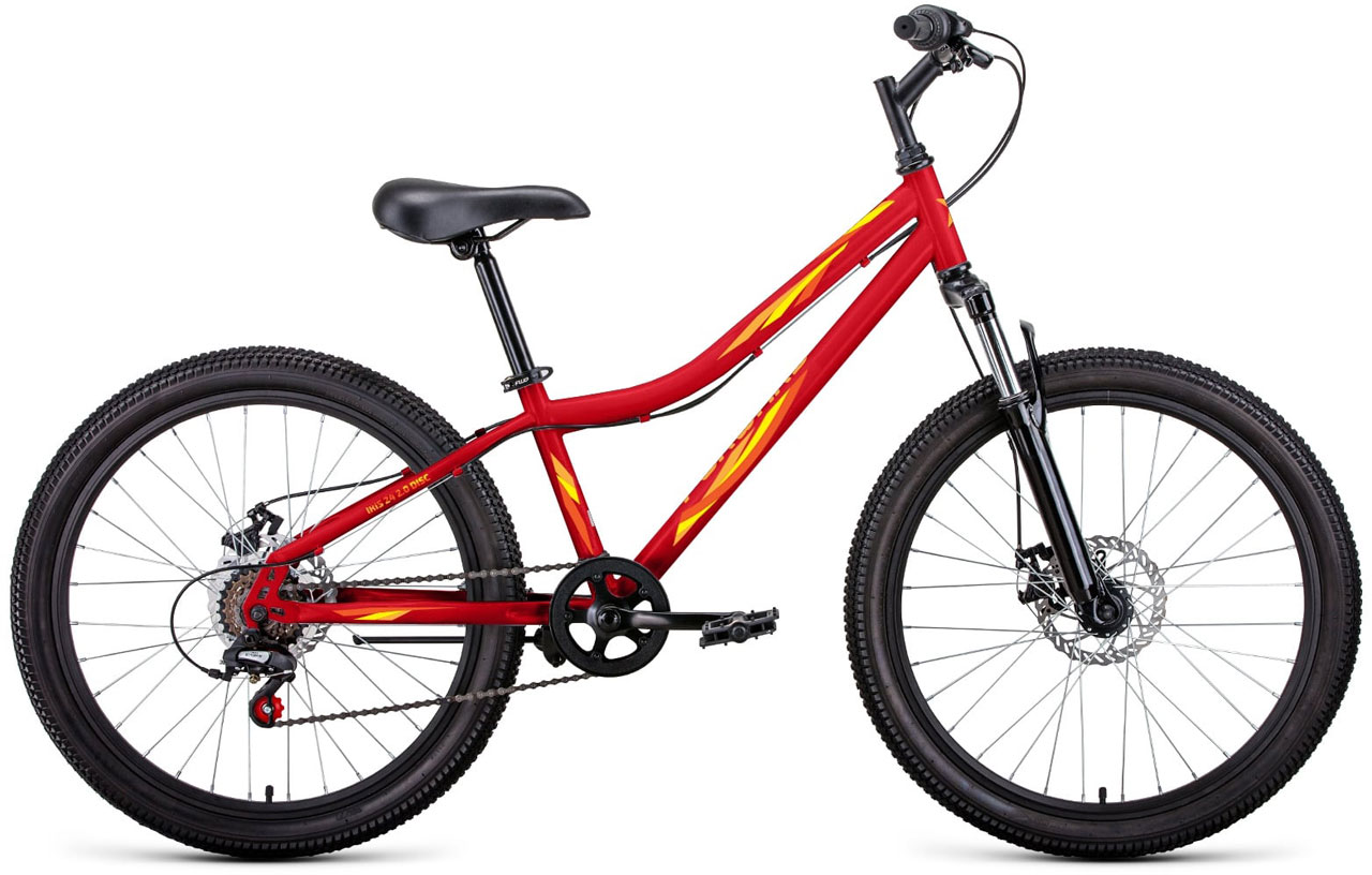 Велосипед Forward Iris 2.0 Disс 6Ск. 24 2022 Цвет красный-желтый женский велосипед merida crossway 10 lady год 2022 зеленый ростовка 20