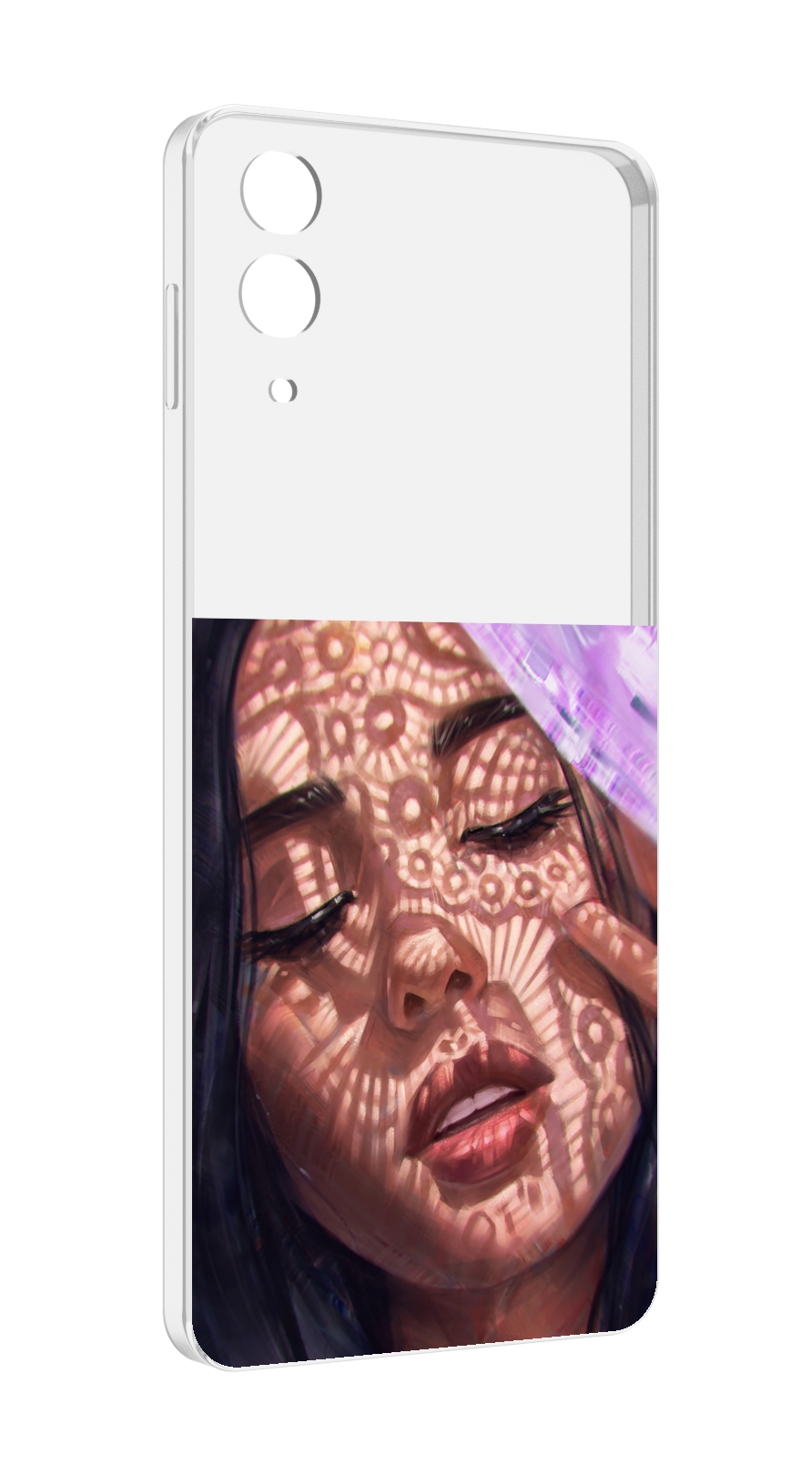 

Чехол MyPads девушка-под-кружевами женский для Samsung Galaxy Z Flip 4 (SM-F721), Прозрачный, Tocco
