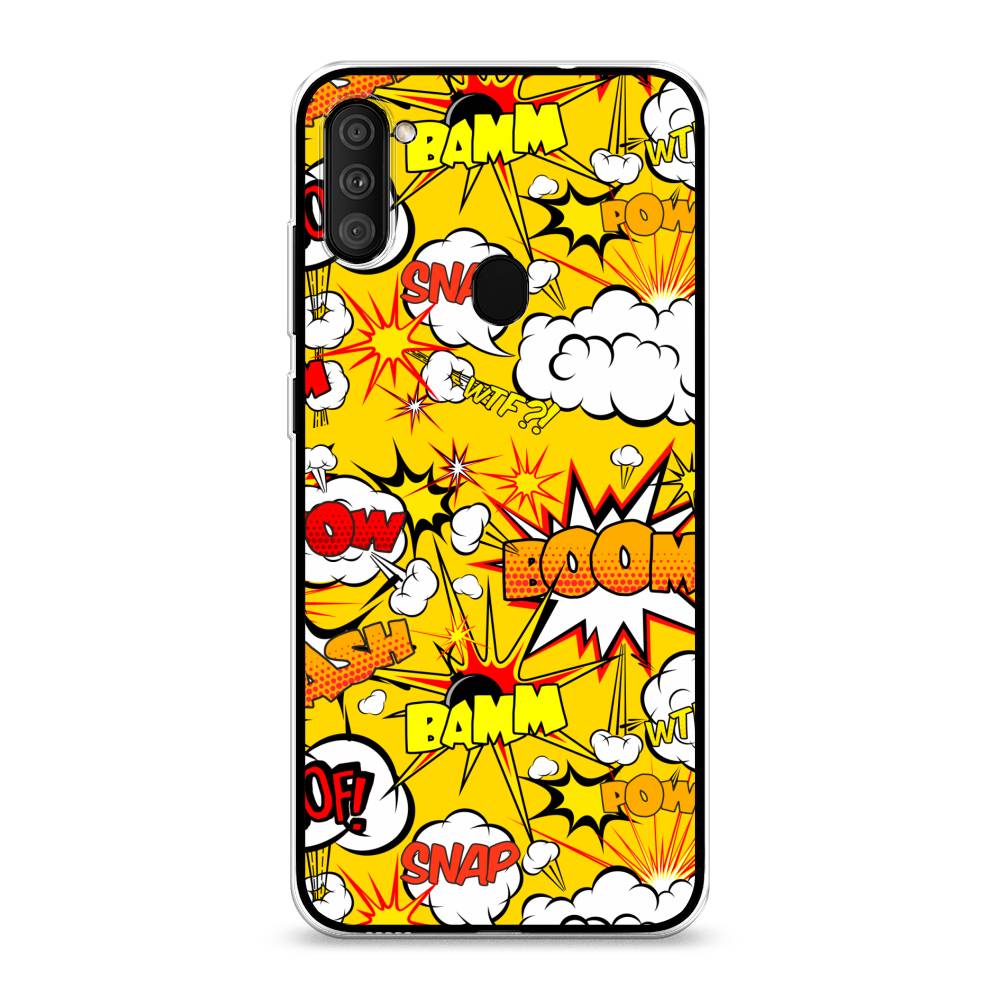 

Чехол на Samsung Galaxy M11 "Поп Арт эффекты", Желтый;белый;оранжевый, 2100650-6