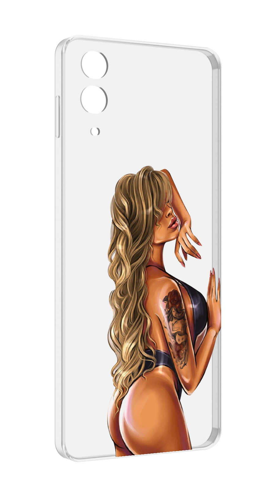 Чехол MyPads девушка-в-черном-кожаном-купальнике женский для Samsung Galaxy Z Flip 4