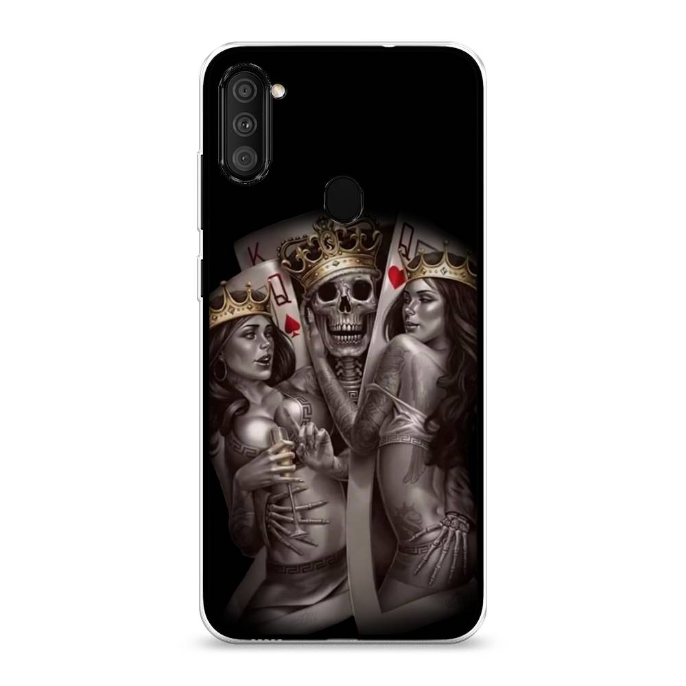 

Чехол для Samsung Galaxy M11/A11 "Карты король и королевы", Серый;желтый, 2100650-6