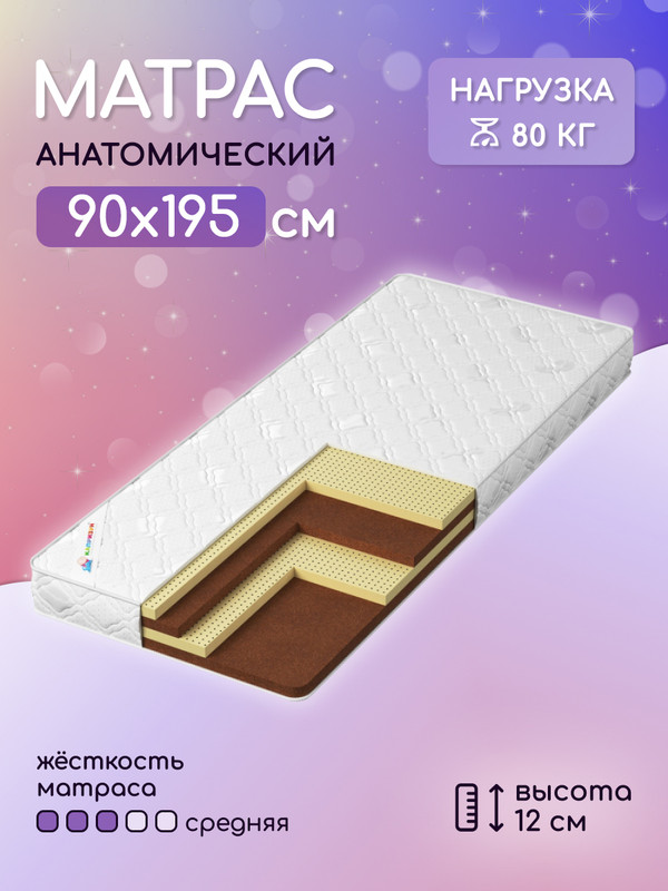 

Матрас Капризун Джангл Лакки 90 на 195