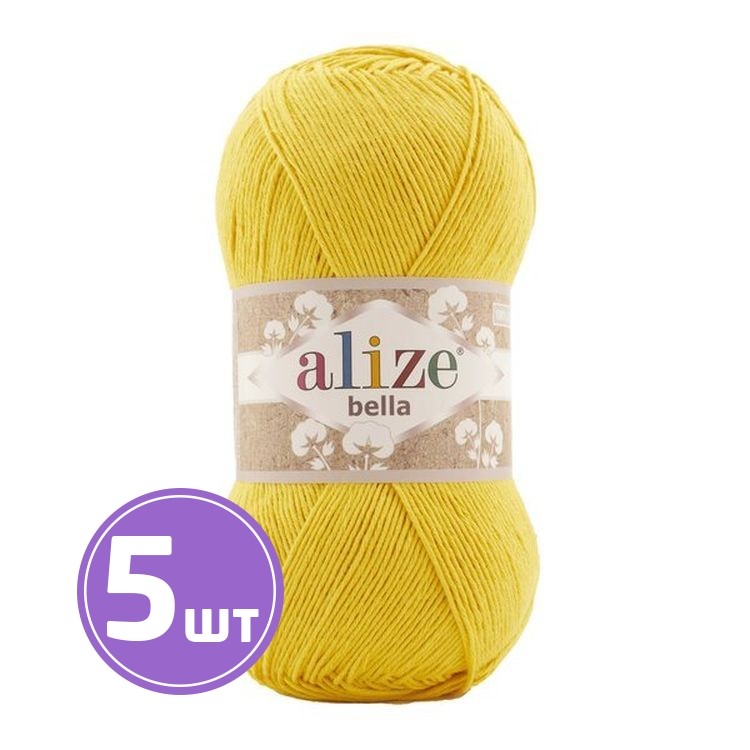 

Пряжа ALIZE Bella 100 488, желтый, 5 шт. по 100 г