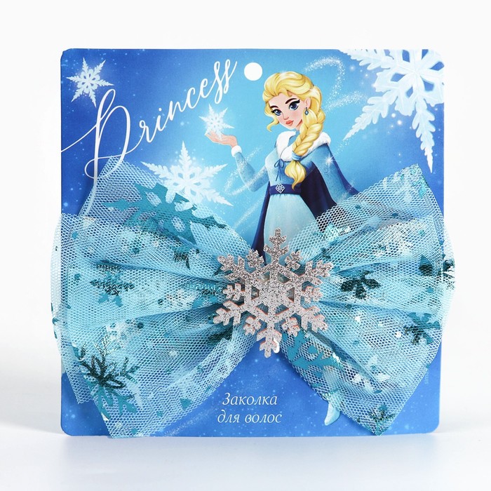 

Заколка-бант для волос «Princess», Голубой