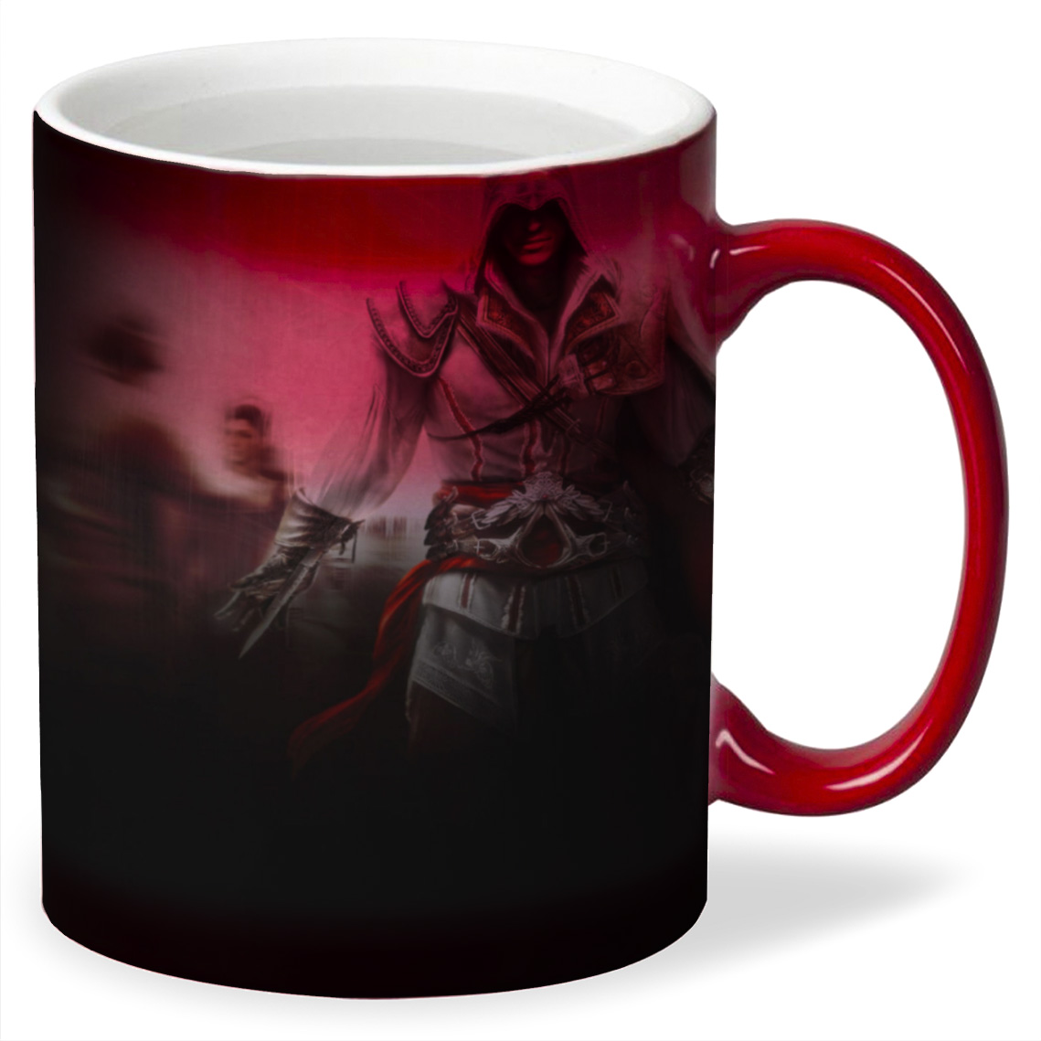

Кружка хамелеон красный CoolPodarok Кредо убийцы Assasin Creed Убийца Виньетка