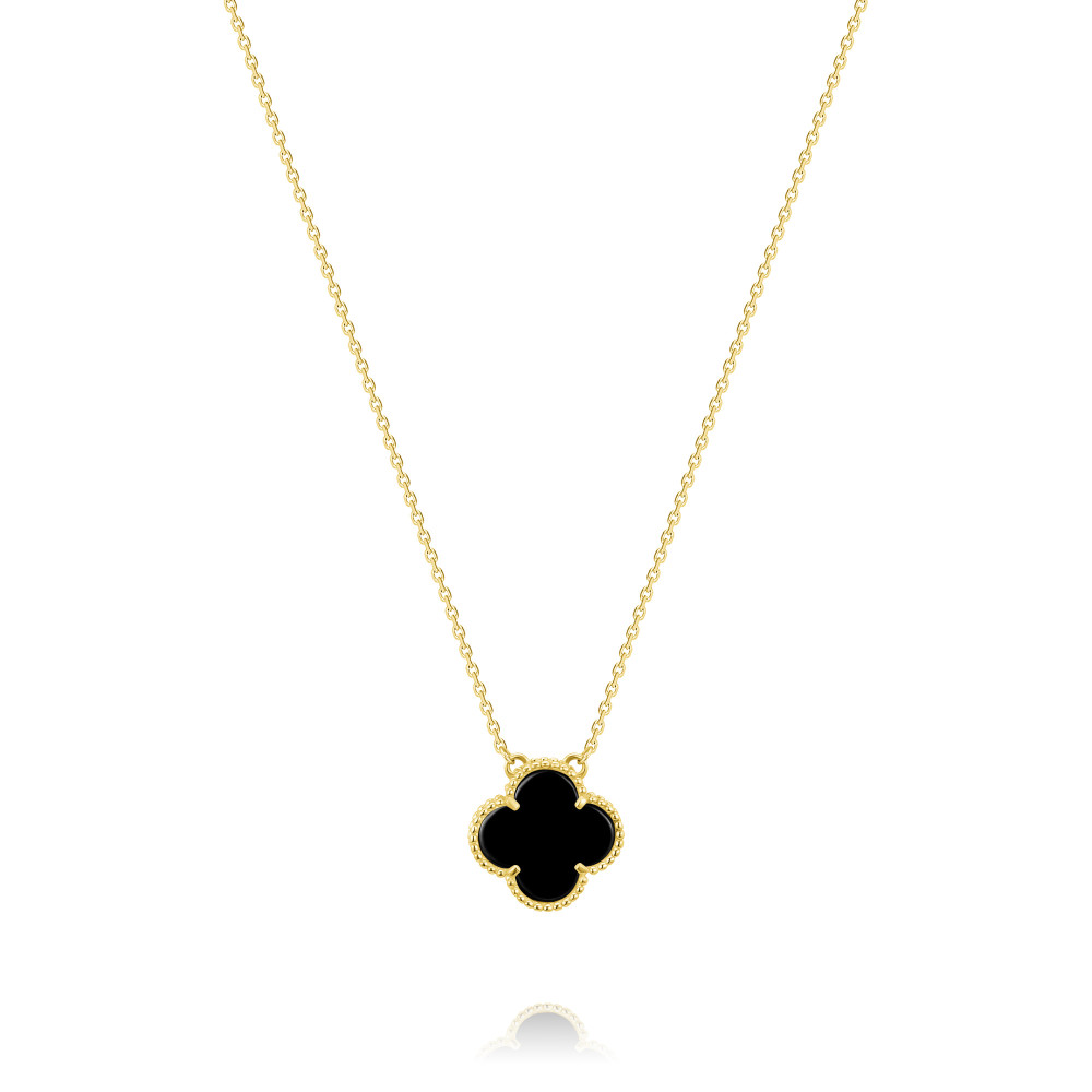 

Колье из золота 45 см ADAMAS 81041759/01-А55-658, оникс, 81041759/01-А55-658