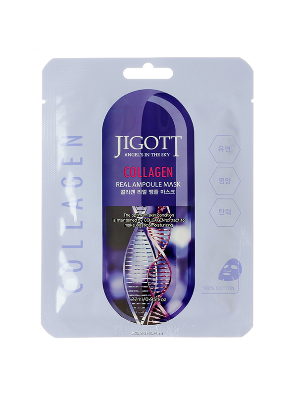 

Маска тканевая с коллагеном Ampoule Mask Jigott, 27 мл (Цв: n/a), 13872