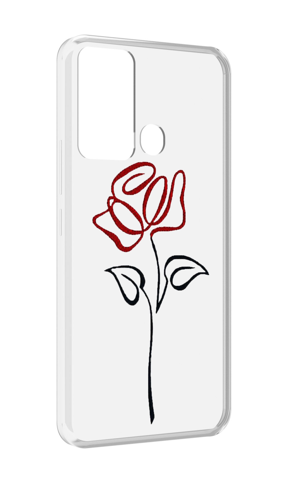 

Чехол MyPads цветок в одну линию для Infinix Hot 12i, Прозрачный, Tocco