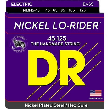 фото Струны для 5-ти струнных бас гитар dr string nmh5-45 nickel lo-rider