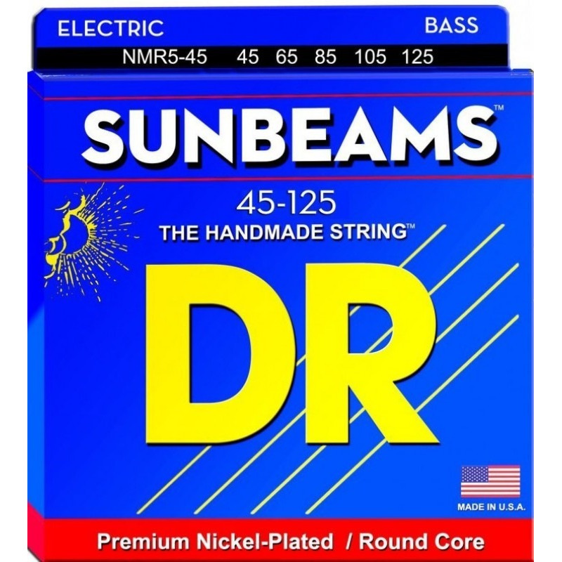 фото Струны для бас-гитары dr string nmr5-45 sunbeam