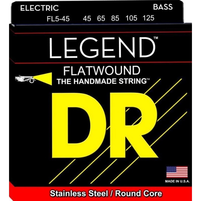 фото Струны для бас-гитары dr string fl5-45 legend