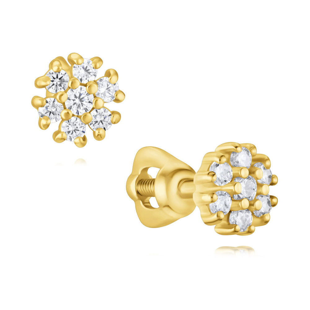 

Серьги пусеты из золота ADAMAS 2103353/01-А55-72, фианит, 2103353/01-А55-72