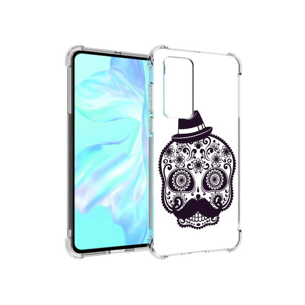 Чехол MyPads Tocco для Huawei P40 разрисованный скелет
