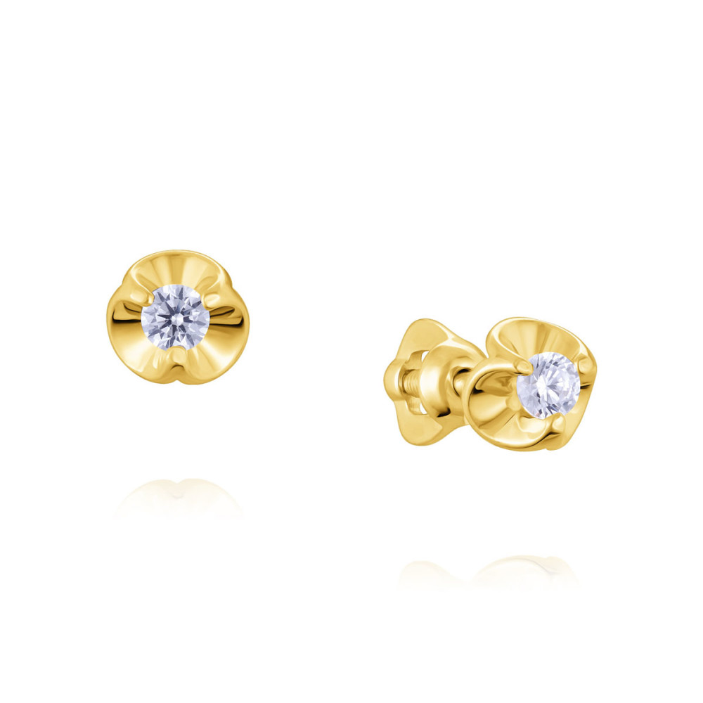 

Серьги пусеты из золота ADAMAS 2110995В/01-А55-72, фианит, 2110995В/01-А55-72